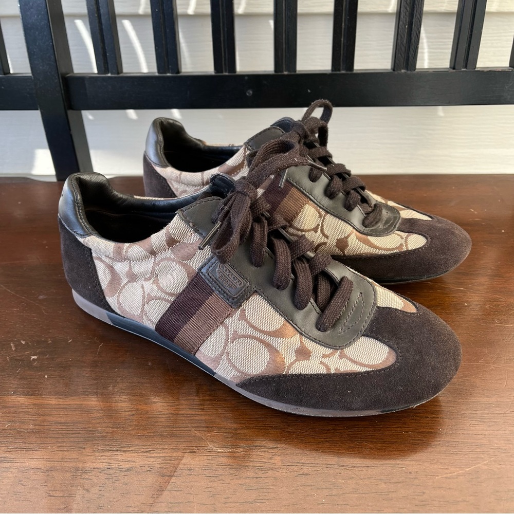 Coach Suede & Canvas Joss Sneakers - Picture 1 of 7